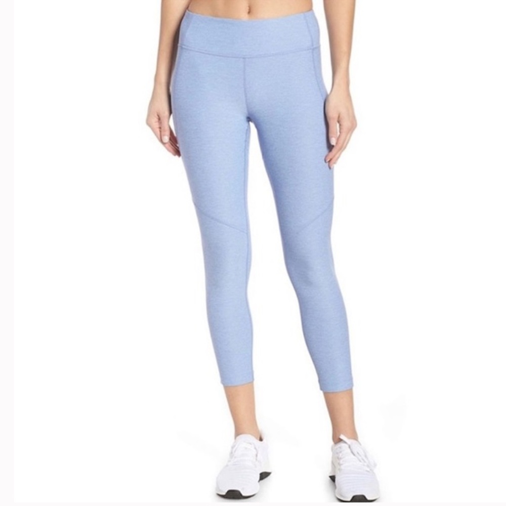 Outdoor Voices 7/8 Light Blue Periwinkle Heather athletic leggings, Size M